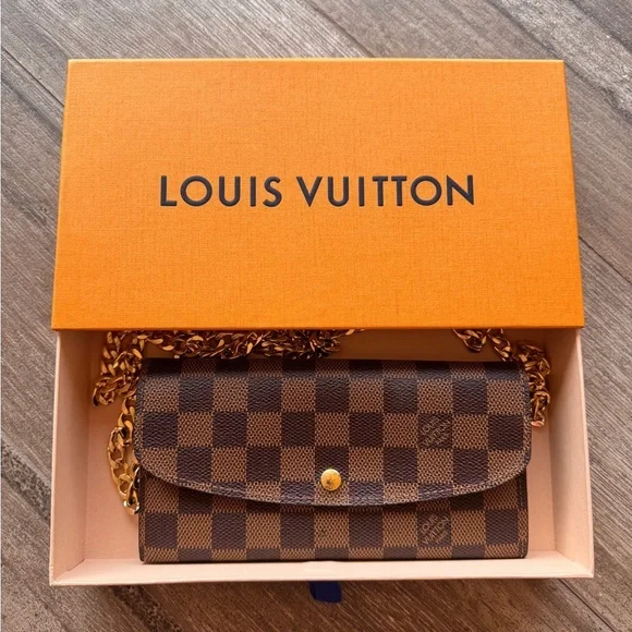 Authentic Louis Vuitton Portefeuille Emilie Damier Wallet Crossbody Bag - Picture 13 of 13